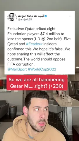 I mean…we have to, right?⚽️ #worldcup #qatar🇶🇦 #qatar2022 #qatar #ecuador #Soccer #soccertiktok #sportsbettingtiktok #sportsbetting #sportsbettingeducation #parlay #locks  