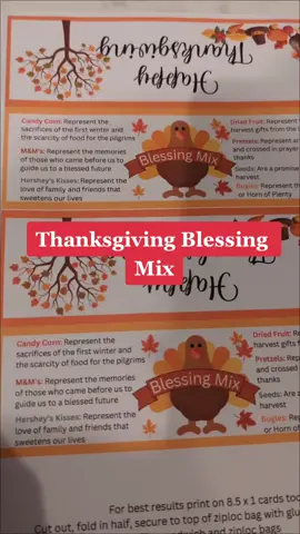 Thanksgiving Blessing Mix. A cute, affordable gift to give to coworkers, students, friends, and family. #thanksgiving #blessingmix #thanksgivinggift #thanksgivinggifts #MomsofTikTok #momtok #tiktokmoms #happythanksgiving 