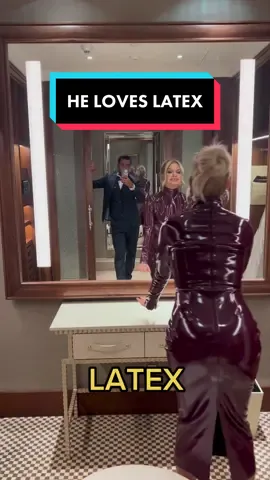 He loves #latex 🤣🥂 #latexmodel #latexoutfits #dyingforit #couplescomedy 