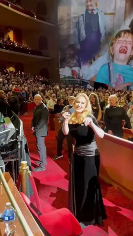 Adele walking through the crowd singing when we were Young at weekends with Adele #adele #adelelive #adelevideo #whenwewereyounger #adelechallenge #adele25 #adelevegas #weekendswithadele  