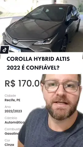 Corolla Hybrid Altos 2022, quais os principais problemas dessa carro? E na @comparacar_oficial você tem todos os anúncios de carros do Brasil em único lugar! Também tem a venda de carros por aluguel para você que é motorista moderno! #lucasfaccina #instagram #tiktok #carros #comparacar  Copie e cole na sua URL o link abaixo e veja anúncios de Corolla do Brasil todo! https://www.comparacar.com.br/comprar/carro/toyota/corolla