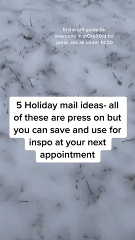 Some holiday nails inspo! These press ons are under 10 or save video and take to your next nail appointment for some holiday ideas. In gift guide for everyone - snowflakes, trees, glitter #AEHolidayCard #holidaytiktok #holidaynails #holidaynailsinspo #holidaynails2022 #christmasnails2022 #snowflakesnail #nailart #naildesigns 