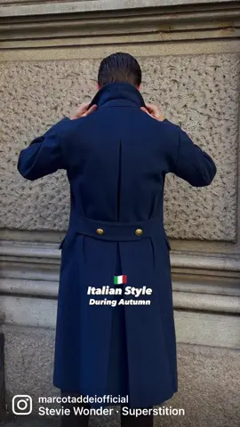 Italian Style _during Autumn _ Military Coat 🧥 #italian #style #military #coat 
