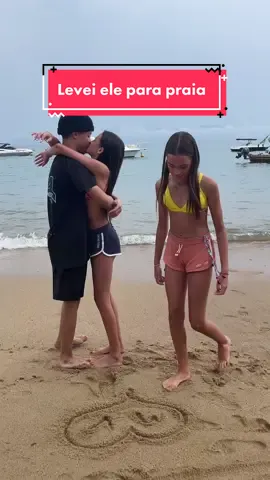 Levei ele para praia #fypシ #Vlog #millenaemanumaia 