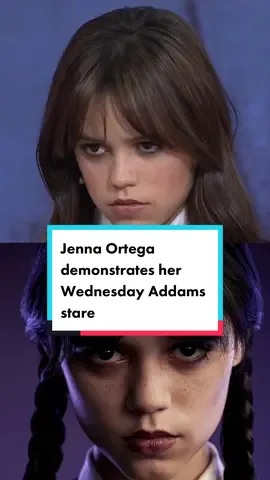 #JennaOrtega, the star of @Netflix’s new show #WednesdayNetflix, demonstrates how to do her #WednesdayAddams stare 😱. ﻿﻿﻿#HodaAndJenna 