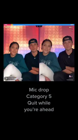 Mic drop with @noah & @Allie! Category 5: quit while you’re ahead. ⚓️🦋 #micdrop #relationships #noahandallie #schnackyfam #schnackymicdrop #family #Siblings #allieschnacky #noahschnacky