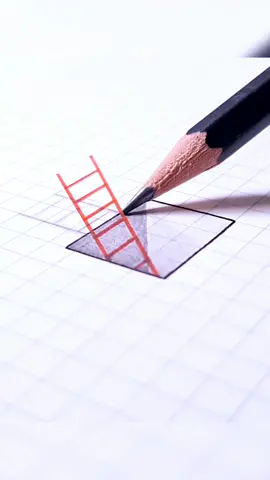 Easy 3D Ladder Trick #art #drawing #illusion #foryou #foryoupage 