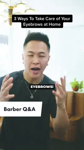 How to take care of your eyebrows at home  #barber #barbershop #menshair #mensgrooming #longhair #asianhair #skinfade #fade #haircut #comedy #nycbarber 