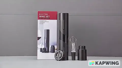 Abridor de vinho elétrico com cabo de carregamento USB ou pilha  com cortador de lacre #prático#vinhocomestilo#sacarolha#cortalacre#rolhaavácuo