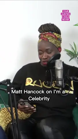 Aunty Nana isn't happy that the British public is liking  #matthancock  on #imacelebritygetmeoutofhere. #matthancockaffair #matthancockimacelebrity