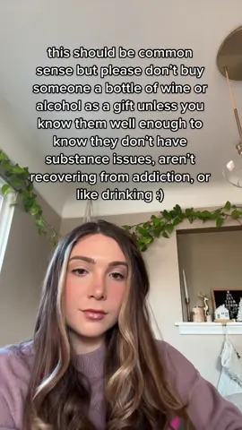 I’ve know people in the past who were struggling and receiving it as a gift was just another temptation, so please be thoughtful 🫶🏼 #christmas #mindfulchristmas #wine #sobriety #gifts #presents 