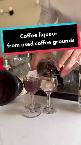 Used coffee grounds liqueur - quick, easy and utterly delicious! Nothing gets wasted in my kitchen, especially the opportunity to drink coffee liqueur! #coffeegrounds #liqueur #coffeeliqueur #rubbishcooksathome #usedcoffeegrounds  #rubbishcooks #foodwaste #fyp #foryou #foryoupage #viral #scrappycooking #foodwastewarriors #Sustainability
