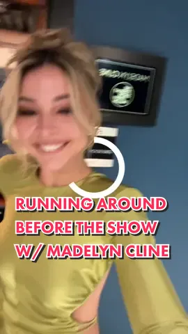 Running around before the show! @Maddie Cline #FallonTonight #MadelynCline 