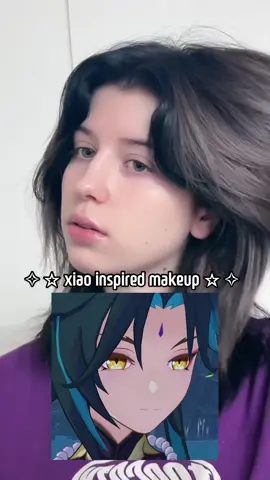 my beloved xiao 🐺 #makeuptutorial #makeupinspo #GenshinImpact #xiao #추천 