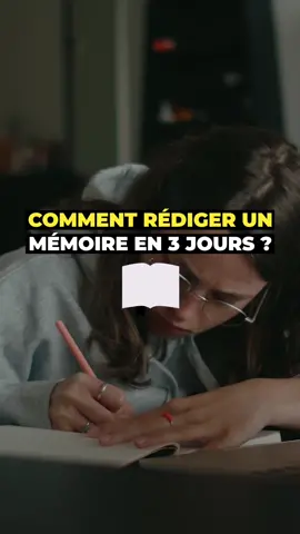 Comment rédiger un mémoire en 3 jours ? 📝⌛️#etudiant #cours #memoire #etudes 
