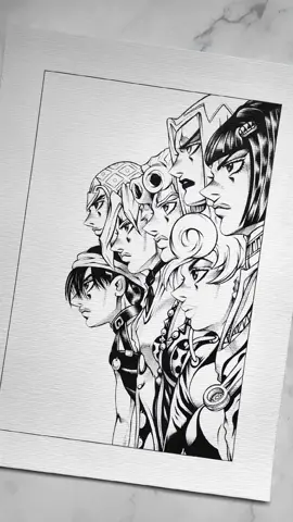 Encrer du Jojo, ma passion  #jojosbizarreadventure #ventoaureo #goldenwind #jojopart5 #giornogiovanna #brunobucciarati #abbacchio #narancia #trish #fugo #mista #jjba #jojo #encrage  #jojonokimyounabouken #anime #manga #drawing #dessin #art #jjbadrawing #viral #foryou #fyp #pourtoi #pigmamicron #canson 