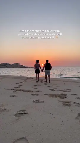 Why did we start a destination wedding & travel advising business?!   It goes back to my first internship in Sydney, Australia with the Wedding List Co. where I found my love for weddings (& love for Richie as we survived a summer of longgg distance dating lol)   Fast forward to planning our destination wedding in Cabo San Lucas, Mexico, which we LOVED planning, but realized there were many things we wish we would have known & made us wonder why there wasn’t an easier way to plan a wedding?   So after we got married, we created our Wedding Planning Playbook program because it is something we wished we had as we planned our wedding, & all of the couples who have taken our program find it extremely helpful, too!  Starting & running a business together is not easy, but putting our teamwork to use to help couples plan their destination wedding more easily is ALWAYS worth it.   We are so thankful for all of the couples we’ve been able to help so far & would love to help you, too!   If you are ready to plan your wedding with confidence, stay organized, make decisions efficiently, and enjoy every step along your wedding planning journey, head to www.kitchensinkit.com to learn more about working with us!  #weddingtiktok #weddingtok #RichAndKitch #cabowedding #caboweddings #destinationwedding #destinationweddings #weddingplanning 