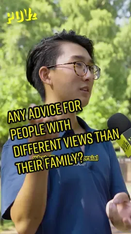 do you have different political views than your own family? #povz #povzonthestreetz #genz #advice #wisewords #family #political #politics #views #Love #opinion #interview