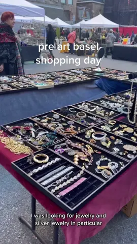 rings on ebay are going for like $75 each and i got them for $45 each so im feeling very good about this haul thank you #nyc #artbasel #thrifthaul #nycshopping #chelseaflea