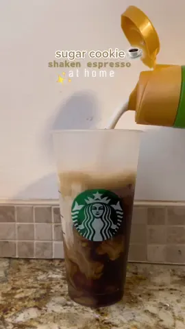 holiday sugar cookie shaken espresso without my keruig.. cawfee for errrbody! PLUS, @Café Bustelo is that girl ☕️ —- #holidaycoffee #sugarcookielatte #sugarcookielatterecipe #athomestarbucks #athomestarbucksdrinks #coffeecreator #blackbaristas #athomelattes #cafebustelo #internationaldelight #internationaldelightcreamer @International_Delight #coffeeforyou #coffeeeeee #coffeetiktok☕️ #coffeetokers 