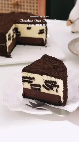 Chocolate Oreo cheese cake #chocolatecake #oreocake #cheesecake #moussecake#cake #baking #afternoontea #desserttiktok 