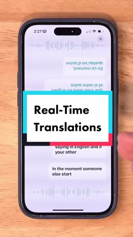 Translate two languages in real-time on iPhone!