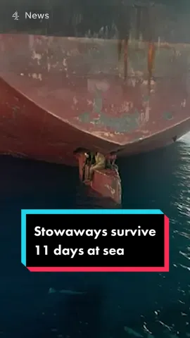 Three men have survived 11 days at sea by balancing on a ship’s rudder #news #migrants #stowaways #nigeria #canaryislands #channel4news