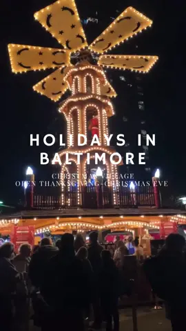 Christmas Village in Baltimore  📍501 Light St, Baltimore, MD 21230  Every year, @bmorechristmas comes to the Inner Harbor from Thanksgiving-Christmas Eve. The German themed market has over 50 vendors selling food, drinks, gifts, and more.  I was invited to preview Christmas Village then came back with my niece and had a lovely time as usual. Recommend getting there early to avoid long lines.  #christmasvillage #bmorechristmas #baltimore 