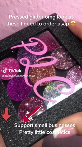 Pressed glitter these are absolutely beautiful 😍 #prettylittlecosmetics #tiktokshop #makeup #beauty #stockingfillers #giftideas #giftsforher #tiktokviral #christmasbox #pressedglitter #fyp #foryou #foryoupage #tiktokmademebuyit 