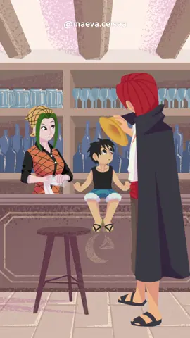 Today, he still hasn't paid... #onepiece #shanks #luffy #makino 