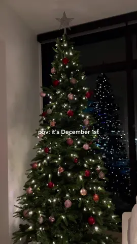 the best time of the year😍 #fyp #december1st #Lifestyle #homedecor #christmasdecor #christmastree #viral #asthetic #houstontx 