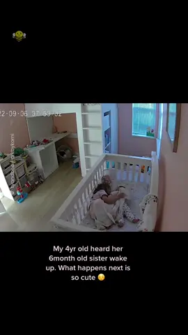 The sweetest moment caught on camera 🥺❤️ #fyp #foryoupage #Siblings #bigsister #toddler #heartwarming #momlife