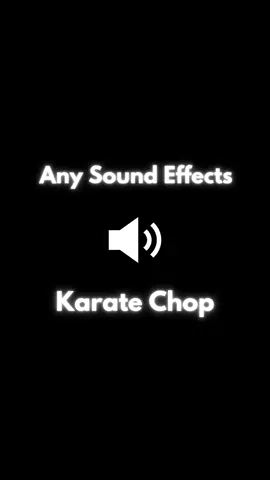 Sound Effects - Karate Chop #anysoundeffects #soundeffects #karatechop #karate #karatechops 