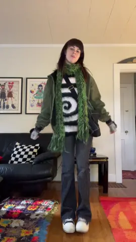 This @sixthdimension.shop sweater makes me feel like a Tim Burton character 🖤🕷️ #styleinspo #personalstyle #grwm #fashiontiktok #winterfashion 