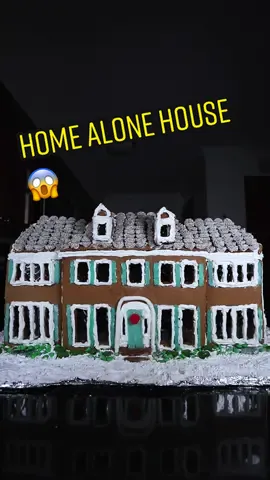 I made the Home Alone house as a gingerbread house  #fyp #homealone #gingerbreadhouse #christmas #gingerbread #baking #homealonemovie 