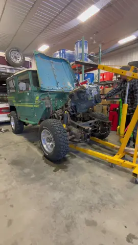 FJ40 V8 swap fitting the engine and transmission, deleting the stock steering, & bashing knucks  #toyota #fj40 #landcruiser #holleyperformance #holleysniperefi #v8swap #oldmanemu #bilstein #warnindustries #warnwinch #usmags #slotmags #bfg #bfgoodrich  #advanceadapters #overland #offroad #lucasoil #bluepointtools #milwaulkeetools #snapontools #craftsman #mastercraft #lisletools #dixxonflannel 