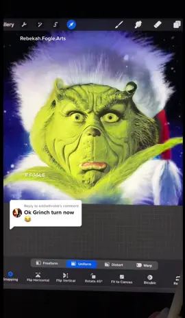 Replying to @eddiethrobb #thegrinch with the golden ratio #jimcarrey #fyp #art 
