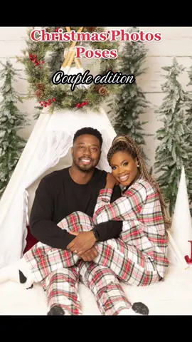 Poses ideas for your Christmas holiday pictures 🎄🎅🏾 Pjs is linked in my bio #christmaspictures #holidaytiktok #posesforpictures #christmascouple 