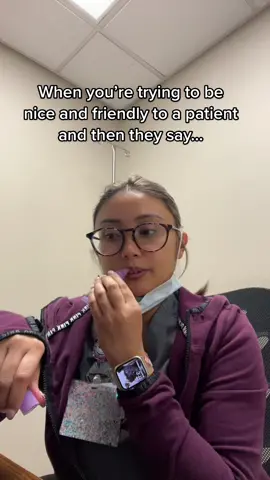 Who doesnt love creepy patients??? Also what makes them think its okay to say these things 😂😂 #nurseslife #outpatientnursing #scrubslife #funnynursevideos #nursingtips #nursingvibes #inpatientnursing #hospitaltiktok #patientsbelike #nursevideo #patientstories #nursingmajor 