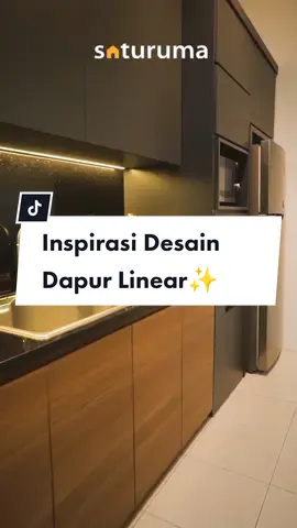 Dapur bisa tetep tampil manis walau cuma segaris! 😍😍😍 #saturuma #interiordesain #dapur #desaindapur #dapurminimalis #dapursederhana #fyp #xyzbca 