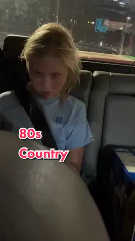 Riding home from Winston watching Kevin torture Polly with songs from his childhood 😂 #family #80smusic #80scountry 