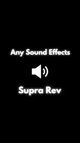 Sound Effect - Supra Rev #anysoundeffects #soundeffects #supra #supramk4 #suprarev 