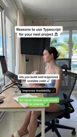 TypeScript is ideal for large codebases! Have you tried it? #webdevelopment #frontend #javascript #frontenddeveloper 