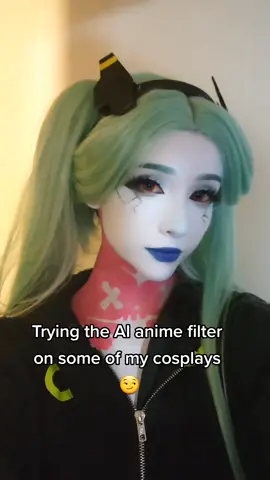 still can't get over the dog 😭 #cosplay #rebeccacosplay #aiart #anime 