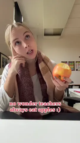 the way I look forward to my apple during my prep period every day 😂 #teacher #teachersoftiktok #trending #teacherlife #teachertok #apple 