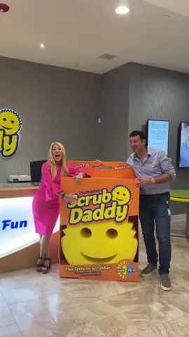 Wouldn’t you like to take this home with you? 😉😂 Tag the biggest #ScrubDaddy fan you know!  #BigDaddy #BehindTheScenes #SharkTank #SpecialShoot @Scrub Daddy 