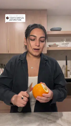 Replying to @lann260  level 2: oranges ft. @HexClad knife #food #Recipe #fruit #orange #foodhacks #wlw 