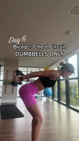 low quality video, high quality workout. DETAILS:  Repeat 3x  - 6 Narrow to Wide Bicep Curls - 8 Crossbody Alt. Front Raises  - 10 Tricep Kickbacks - 8 OH Tricep Extensions - 8 DB Floor Press #upperbodyworkout #armworkoutsforwomen #minimalequipment  