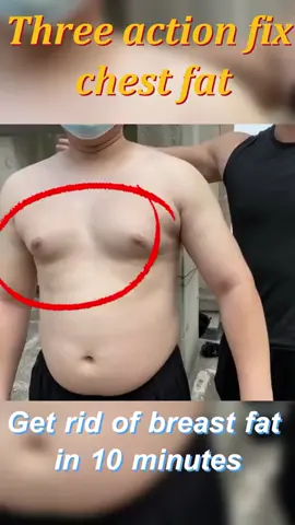 3 simple exercises to reduce chest fat fast (video credit to: @ coolcomicman)