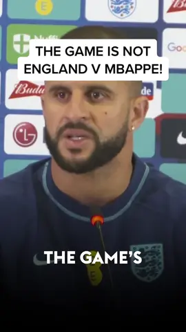“I’m not rolling out a red carpet for Mbappe!”👀 Kyle Walker was asked (a lot) about his potential battle with Kylian Mbappe…🍿 #worldcup #england #france #mbappe 